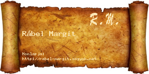 Rábel Margit névjegykártya